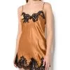 Nuisette Babydoll Sexy Lise Charmel Collection Splendeur Soie, Coloris Ambre (=caramel). -SOUTIEN-GORGE Soldes Boutique Babydoll nuisette Lise Charmel Splendeur soie ambre caramel ALC1780 SB