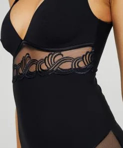 Simone Perele Body Galbant Collection Surprenante De Chez Simone Pérèle. -SOUTIEN-GORGE Soldes Boutique Body gainant Simone Perele Surprenante nocturne bleu nuit 14L510 580 details