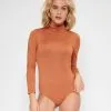 Body Manches Longues Caramel Col Haut Collection Nightwear De Chez Lingadore.