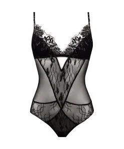 Body Ultra Sexy Sans Manches De La Collection Lingerie De Luxe Les Nuits Chics Par Lise Charmel.  -SOUTIEN-GORGE Soldes Boutique Body sexy pret a porter Lise Charmel Les Nuits Chics noir argent ALH5235 NA packshot 10