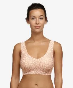 Bralette à Coques Léopard Invisible Collection Soft Stretch De Chez Chantelle Paris. 