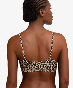Bralette à Coques Bretelles Réglables Léopard Invisible Collection Soft Stretch De Chez Chantelle Paris.  -SOUTIEN-GORGE Soldes Boutique Bralette paddee reglables Chantelle soft stretch leopard nude panthere C11D20 0OZ 11