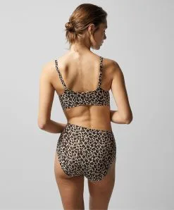 Bralette à Coques Bretelles Réglables Léopard Invisible Collection Soft Stretch De Chez Chantelle Paris.  -SOUTIEN-GORGE Soldes Boutique Bralette paddee reglables Chantelle soft stretch leopard nude panthere C11D20 0OZ 4