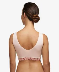 Bralette Avec Coques à Fleurs Invisible Collection Soft Stretch De Chez Chantelle Paris.  -SOUTIEN-GORGE Soldes Boutique Bralette paddee reglables Chantelle soft stretch springtime fleuri C11D10 02S 2
