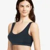 Brassière Paddée Col V Bleue Foncé Invisible Collection Essentielle Soft Stretch De Chez Chantelle. 