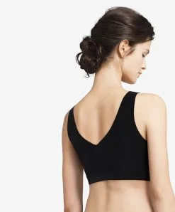 Brassière Paddée Col V Noire Invisible Collection Essentielle Soft Stretch De Chez Chantelle.  -SOUTIEN-GORGE Soldes Boutique Brassiere paddee col v Chantelle soft stretch noir C16A10 011 2