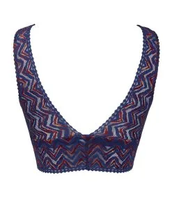 ANTIGEL DE LISE CHARMEL Soutien-gorge Bralette Sans Armatures Collection Parcours Fashion De La Marque De Lingerie Antigel Par Lise Charmel. -SOUTIEN-GORGE Soldes Boutique Brassiere seduction bralette Antigel de Lise Charmel Parcours Fahsion bleu fuego bleu fonce ELH6220 BF 11