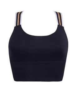 Brassière Top Collection Mode Sport Et Balnéaire Énergie Nautique De Chez Lise Charmel. -SOUTIEN-GORGE Soldes Boutique Brassiere sport Lise Charmel bain Energie nautique bleu encre ASA4135 EN 1001