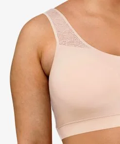 Brassière Paddée Dentelle Beige Doré Invisible Collection Essentielle Soft Stretch De Chez Chantelle.  -SOUTIEN-GORGE Soldes Boutique C11G10 01N 3
