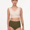 Culotte Taille Haute Kaki Invisible Collection Essentielle Soft Stretch De Chez Chantelle.  