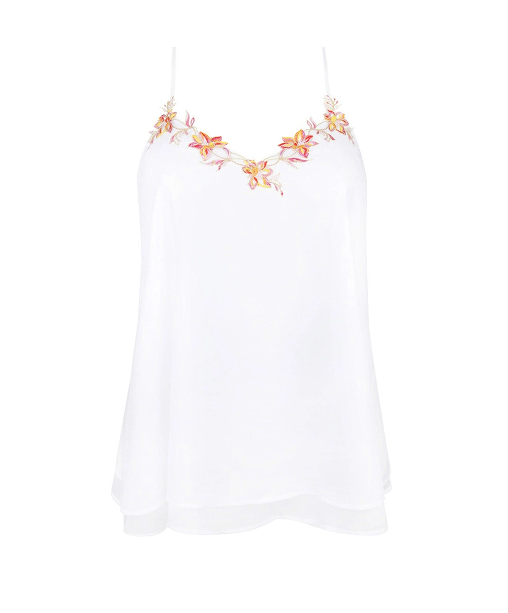 Caraco à Fleurs De La Collection Été Frivole Coloris Blanc Fleuri De Chez Lise Charmel. 6 Caraco à Fleurs De La Collection Été Frivole Coloris Blanc Fleuri De Chez Lise Charmel. – Image 4