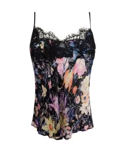 Caraco En Soie Et Viscose Lise Charmel Collection Flora Aura, Coloris Aura Pastel (imprimé Multicolore Pastel Sur Fond Noir). -SOUTIEN-GORGE Soldes Boutique Caraco en soie et viscose Lise Charmel Flora Aura pastel noir et multicolore ALH4219 AP 10