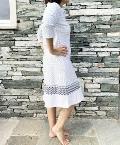 Chemise De Nuit Canat Modèle Chloe 09. -SOUTIEN-GORGE Soldes Boutique Chemise de nuit Canat chloe09 blanc1