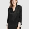 Chemisier En Soie Haut De Pyjama Lise Charmel Collection Splendeur Soie. 2 Chemisier En Soie Haut De Pyjama Lise Charmel Collection Splendeur Soie. -SOUTIEN-GORGE Soldes Boutique Chemisier haut de pyjama en soie Lise Charmel Splendeur Soie noir ALC3480 SN 501