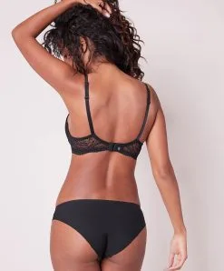 Simone Perele Culotte En Coton Simone Pérèle De La Ligne De Lingerie Permanente Eden, Coloris Noir. -SOUTIEN-GORGE Soldes Boutique Culotte en coton Simone Perele Eden noir 12E727 015 5