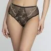 Slip Haut De La Collection Lingerie De Luxe Déesse En Glam Par Lise Charmel.  -SOUTIEN-GORGE Soldes Boutique Culotte haute Lise Charmel Deesse en glam noir or ACH0315 OG 1