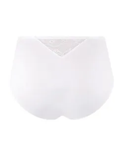 Slip Haut Collection De Lingerie Blanche Féérie Couture Par Lise Charmel. -SOUTIEN-GORGE Soldes Boutique Culotte haute Lise Charmel Feerie Couture blanc ACH0374 BL 1002