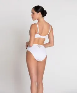 Slip Haut Collection De Lingerie Blanche Féérie Couture Par Lise Charmel. -SOUTIEN-GORGE Soldes Boutique Culotte haute Lise Charmel Feerie Couture blanc ACH0374 BL 505