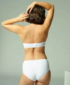 Simone Perele Culotte Taille Haute Simone Pérèle De La Collection De Lingerie Permanente Délice Coloris Blanc. -SOUTIEN-GORGE Soldes Boutique Culotte haute Simone Perele Delice blanc 12X770 011 4