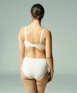 Simone Perele Culotte Taille Haute Simone Pérèle De La Collection De Lingerie Permanente Délice Coloris Poudre. -SOUTIEN-GORGE Soldes Boutique Culotte haute Simone Perele Delice poudre rose pastel 12X770 383 13