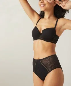 Simone Perele Culotte Haute Simone Pérèle Collection Comète Noir. -SOUTIEN-GORGE Soldes Boutique Culotte haute Simone Perele comete noir 12S770 015 2