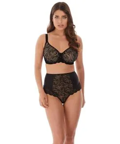 Culotte Très Haute Dos Opaque Collection Permanente Impression De Chez Fantasie Par Wacoal. -SOUTIEN-GORGE Soldes Boutique Culotte haute dos opaque Fantasie Impression Noir FL5858 BLK ensemble