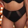 Culotte Haute Grande Taille De La Collection Matilda Par Elomi. -SOUTIEN-GORGE Soldes Boutique Culotte haute grande taille Elomi Matilda black star EL8906 BKS