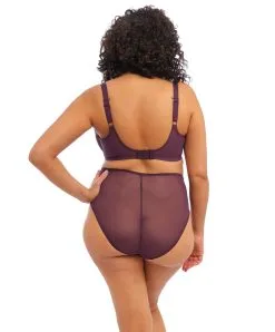 Culotte Haute Grande Taille De La Collection Matilda Par Elomi, Coloris Wine Diamond. -SOUTIEN-GORGE Soldes Boutique Culotte haute grande taille Elomi Matilda wine diamond violet EL8906 WID 2