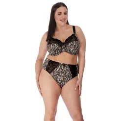 Culotte Haute Grande Taille De La Collection Morgan Par Elomi Lingerie. -SOUTIEN-GORGE Soldes Boutique Culotte haute grande taille Elomi Morgan ocelot Panthere EL4116 OCT ensemble