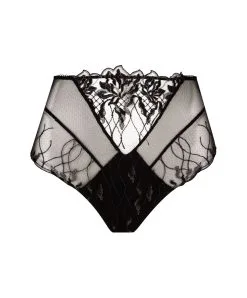 Culotte Sexy De La Collection Lingerie De Luxe Les Nuits Chics Par Lise Charmel.  -SOUTIEN-GORGE Soldes Boutique Culotte sexy Lise Charmel Les Nuits Chics noir argent ACH1935 NA packshot 10