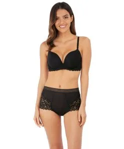 Culotte Sexy Taille Haute De La Nouvelle Collection De Lingerie Noire Raffiné De Chez Wacoal. -SOUTIEN-GORGE Soldes Boutique Culotte sexy taille haute Wacoal Raffine noir WE148010 BLK 101