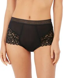 Culotte Sexy Taille Haute De La Nouvelle Collection De Lingerie Noire Raffiné De Chez Wacoal.