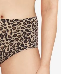 Culotte Haute Léopard Invisible Collection Soft Stretch De Chez Chantelle Paris.  -SOUTIEN-GORGE Soldes Boutique Culotte taille haute Chantelle soft stretch leopard nude panthere C11D70 0OZ 3