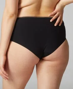 Simone Perele Culotte Taille Haute Simone Pérèle Collection De Lingerie Permanente Bloom Coloris Noir. -SOUTIEN-GORGE Soldes Boutique Culotte taille haute Simone Perele Bloom noir 12Y770 015 11