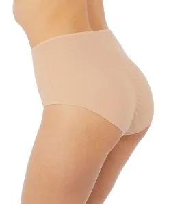 Culotte Taille Haute Coton Collection De Lingerie Quotidienne Lisse Coloris Frappe (=peau) Par Wacoal.  -SOUTIEN-GORGE Soldes Boutique Culotte taille haute coton Wacoal Lisse frappe chair WE145008 FRP 104