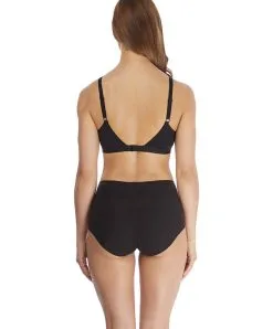 Culotte Taille Haute Collection De Lingerie Quotidienne Lisse Coloris Noir Par Wacoal.  -SOUTIEN-GORGE Soldes Boutique Culotte taille haute coton Wacoal Lisse frappe noir WE145008 BLK 3