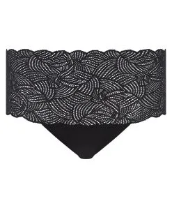 Culotte Taille Haute Soft Stretch Chantelle.  -SOUTIEN-GORGE Soldes Boutique Culotte taille haute dentelle Chantelle soft stretch noir C11G80 011 4