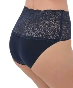 Slip Haut Invisible Stretch En Dentelle Collection Lace Ease De Chez Fantasie Lingerie. 8 Slip Haut Invisible Stretch En Dentelle Collection Lace Ease De Chez Fantasie Lingerie. -SOUTIEN-GORGE Soldes Boutique FL2330 NAY Fantasie Navy Lace Ease 2