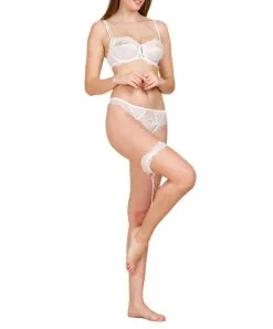 Jarretière Ivoire De La Collection Orchidée Beauté Par La Marque De Lingerie Lise Charmel. -SOUTIEN-GORGE Soldes Boutique Jarretiere Lise Charmel orchidee beaute ecru nacre ACG5062 EN 504