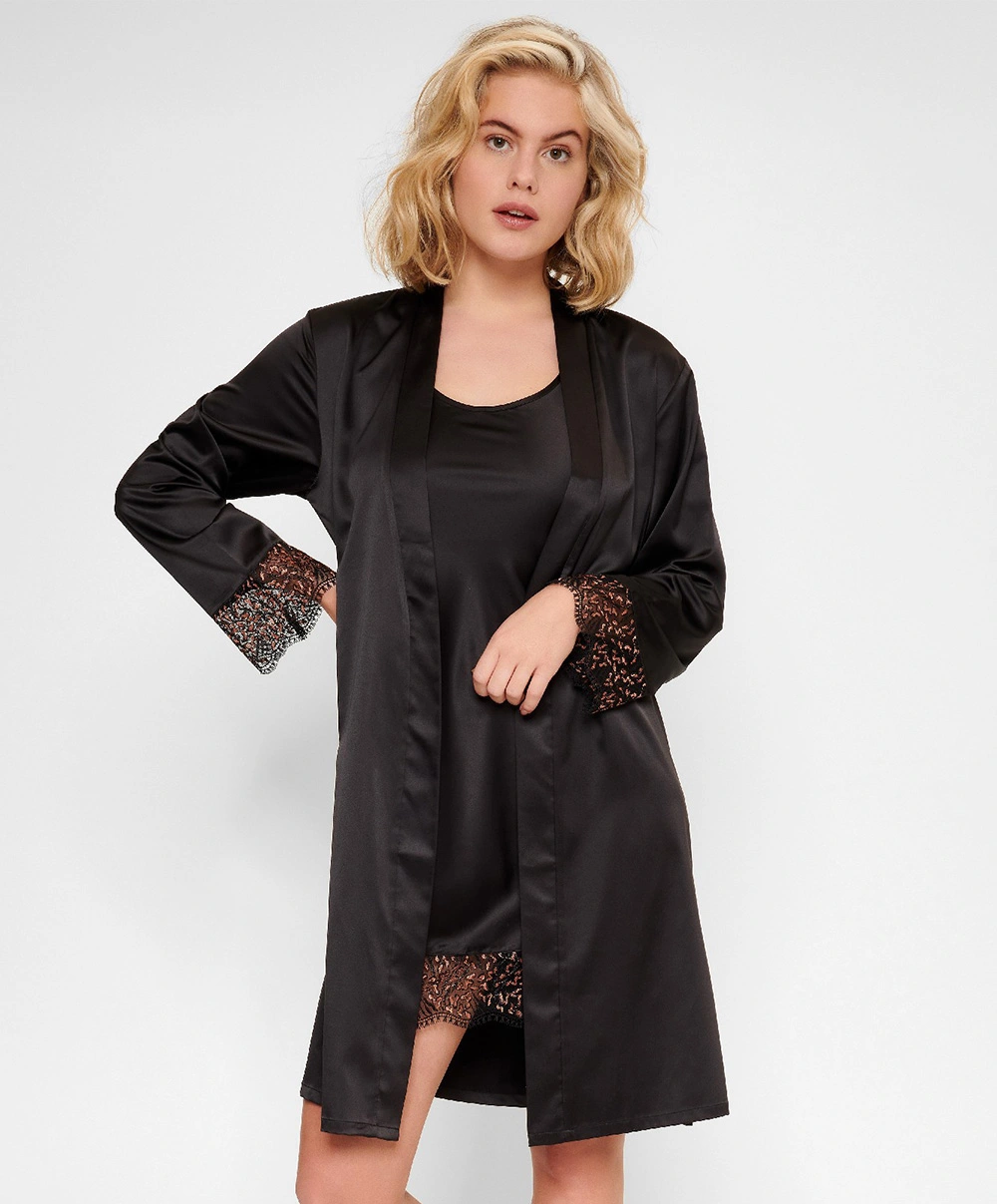 Kimono Sexy Satiné Collection Nightwear De Chez Lingadore. 3 Kimono Sexy Satiné Collection Nightwear De Chez Lingadore.