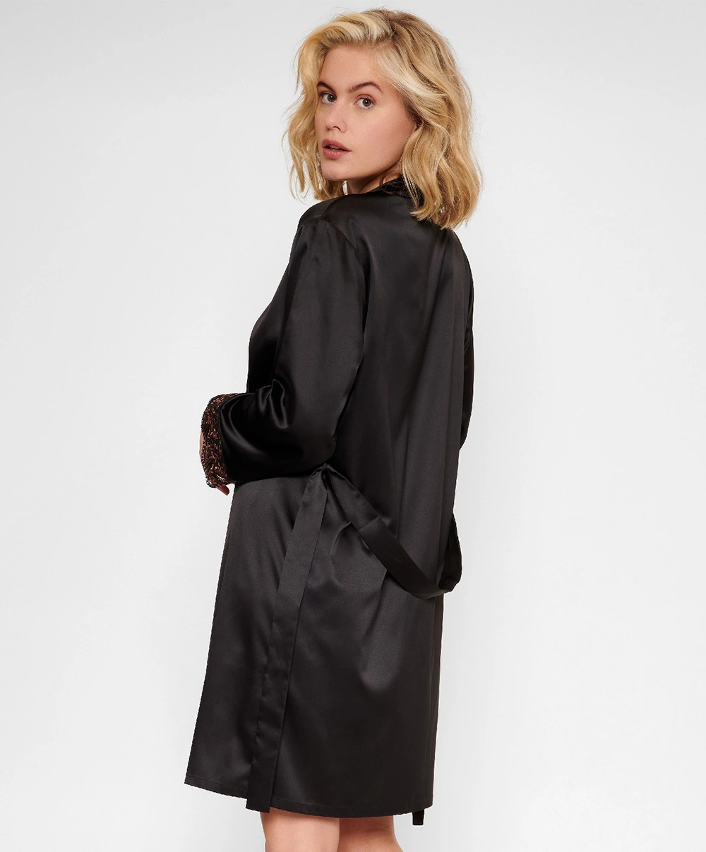 Kimono Sexy Satiné Collection Nightwear De Chez Lingadore. 4 Kimono Sexy Satiné Collection Nightwear De Chez Lingadore. – Image 2