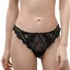 Mini-string Collection De Lingerie Permanente Dressing Floral De Chez Lise Charmel, Coloris Noir.  -SOUTIEN-GORGE Soldes Boutique Mini string Lise Charmel Dressing Floral noir ACC0988 NO 501