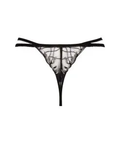 Mini-string Sexy De La Collection Lingerie De Luxe Les Nuits Chics Par Lise Charmel.  -SOUTIEN-GORGE Soldes Boutique Mini string Lise Charmel Les Nuits Chics noir argent ACH0935 NA packshot 11