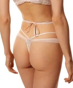 Mini-string Sexy De La Nouvelle Ligne De Lingerie Sexy Rose De Venise Par Lise Charmel. -SOUTIEN-GORGE Soldes Boutique Mini string sexy Lise Charmel Rose de Venise desir venise rose poudre ACH0921 DV 102