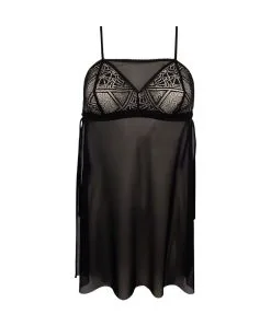 ANTIGEL DE LISE CHARMEL Nuisette Babydoll Sexy Collection Deco Folies De La Marque De Lingerie Antigel Par Lise Charmel, Coloris Noir. -SOUTIEN-GORGE Soldes Boutique Nuisette babydoll Antigel de Lise Charmel Deco Folies noir ELH1747 NO packshot 1