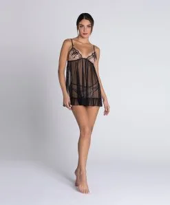 Nuisette Babydoll Sexy Lise Charmel De La Collection Lingerie De Charme Follement Sexy En Coloris Nude Sexy. -SOUTIEN-GORGE Soldes Boutique Nuisette babydoll Lise Charmel Follement sexy nude sexy ALH1745 NS 1