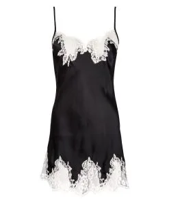 Nuisette Baby Doll Splendeur Soie Lise Charmel. -SOUTIEN-GORGE Soldes Boutique Nuisette babydoll soie Lise Charmel Splendeur Soie noir ALC1780 SN packshot face