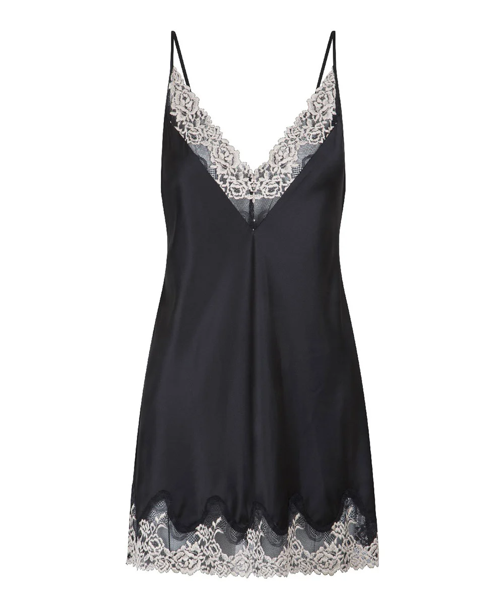 Nuisette Satinée Sexy "black/sand" Collection Nightwear De Chez Lingadore. 7 Nuisette Satinée Sexy "black/sand" Collection Nightwear De Chez Lingadore. – Image 5