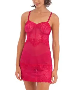 Nuisette Sexy Wacoal Collection Embrace Lace Coloris Persian Red.