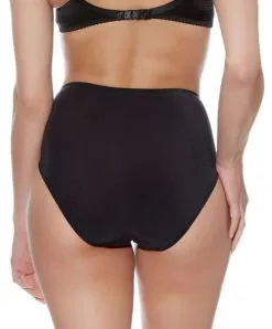 Slip  Gainant Taille Haute Eglantine De Chez Wacoal -SOUTIEN-GORGE Soldes Boutique PFA862 Slip Ventre Plat Noir Eglantine Wacoal Dos